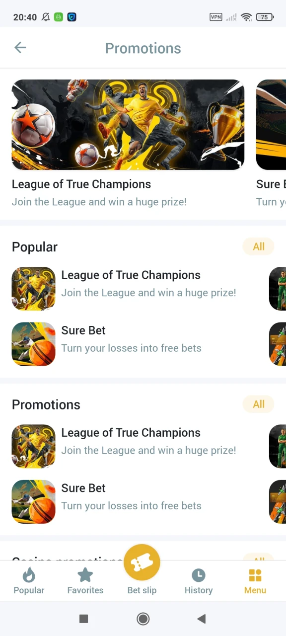 Choose from a variety of bonuses at Melbet app.