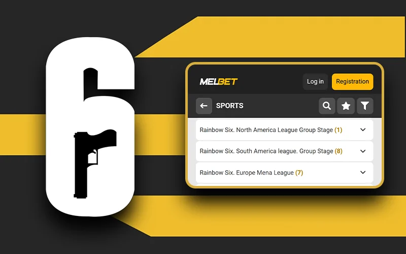 Open Melbet and place bets on Rainbow Six.