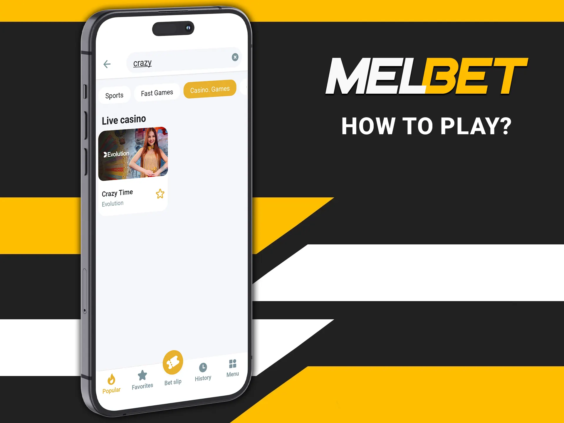 Find out how to play Crazy Time at Melbet Casino.